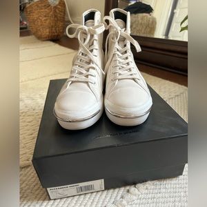 Alexander Wang White Lambskin Pia Sneakers